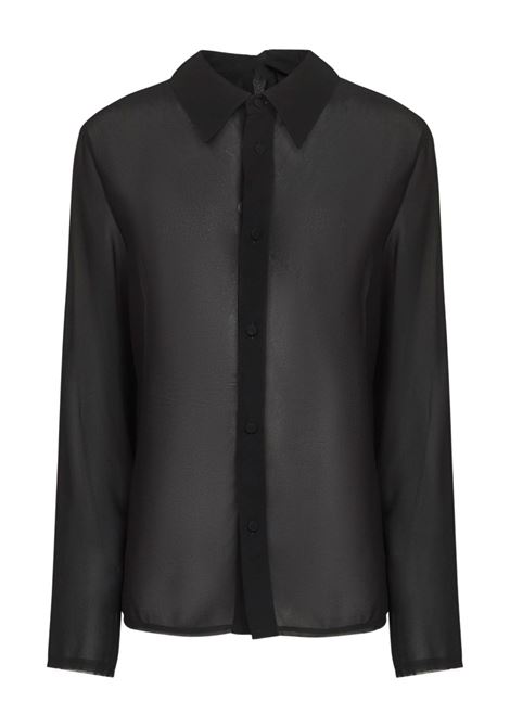 camicia asymmetrical collar donna nera MM6 MAISON MARGIELA | S62DT0049 M35468900
